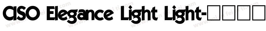 CISO Elegance Light Light字体转换